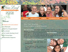 Tablet Screenshot of newleafacademy.com